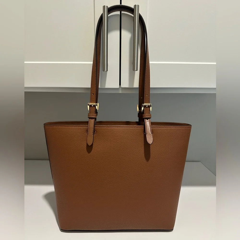 Michael Kors Luggage Jet Set Travel Med Double Pocket Non-Leather Vegan Tote NWT - Picture 7 of 15
